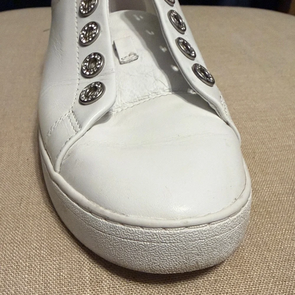 Michael Kors Women’s White Leather Sneakers, Size 9M